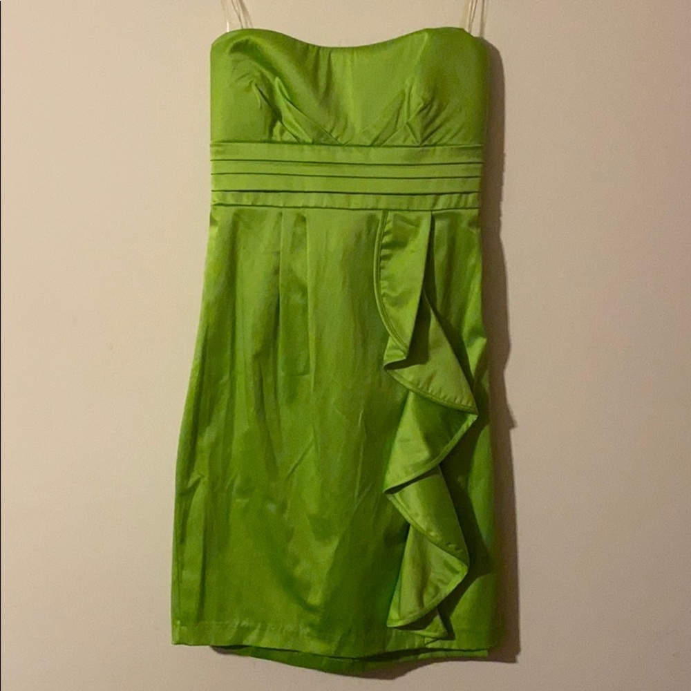 Lime Green Strapless dress